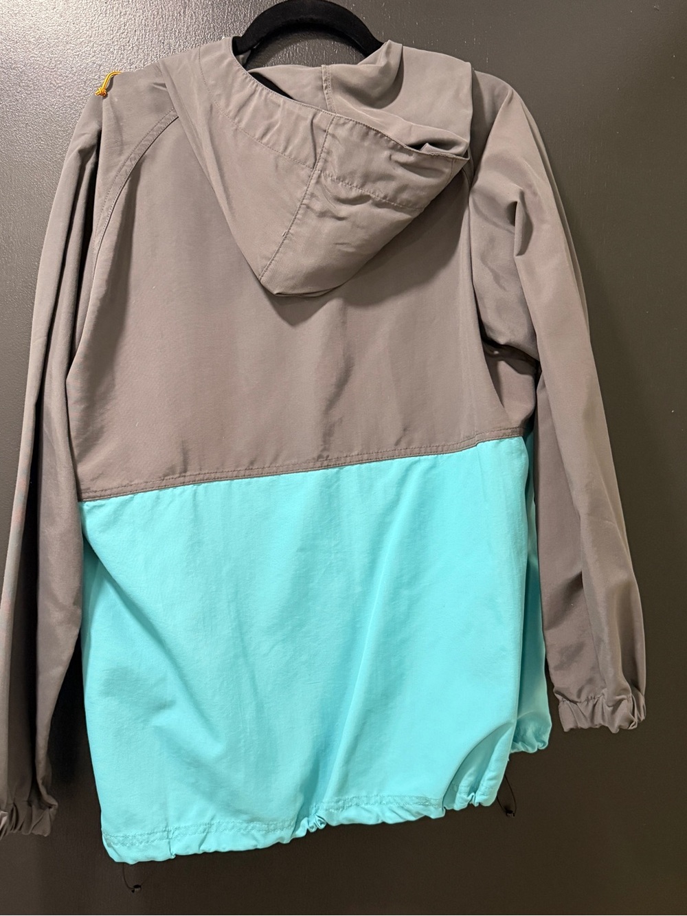 L.L. Bean Misses Two-Tone Hooded Pullover Jacket - Gray & Aqua - Picture 5 of 6